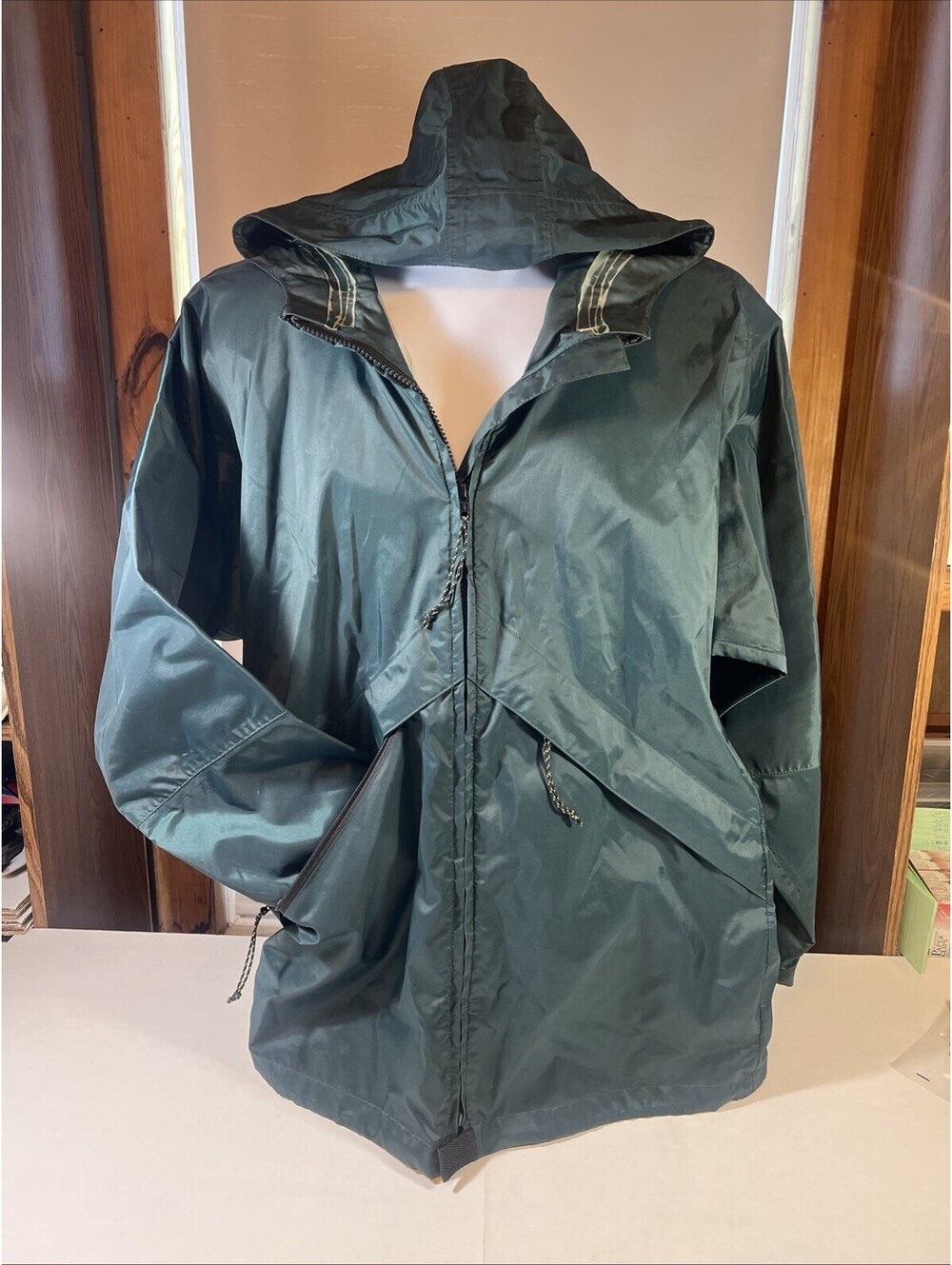 Vintage LL Bean Zip Pocket Windbreaker Rain Jacket Size Large